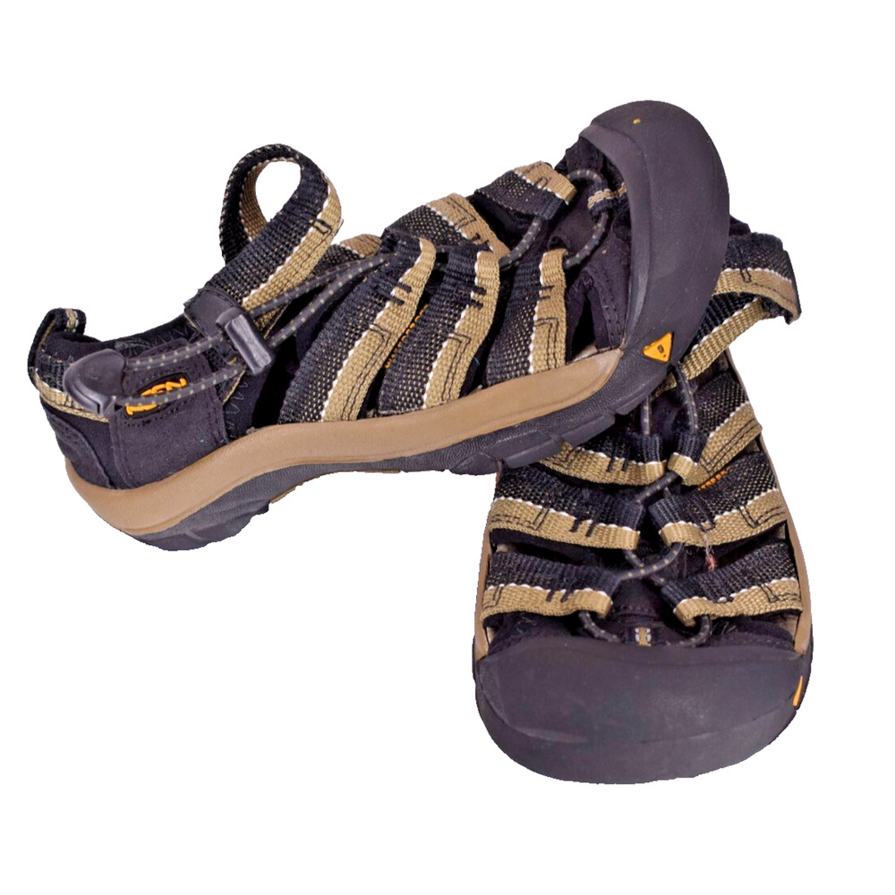 KEEN Newport H2 Waterproof Closed Heel Hiking Sandals | Black & Tan | Big Kids 1
